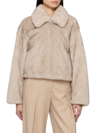 Main View - Click To Enlarge - KRUF - Mink Fur Leather Jacket