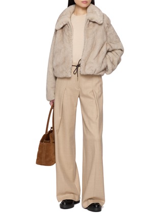 Figure View - Click To Enlarge - KRUF - Mink Fur Leather Jacket