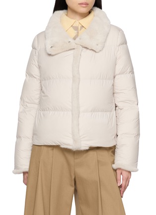 Main View - Click To Enlarge - KRUF - Mink Fur Collar Padded Jacket
