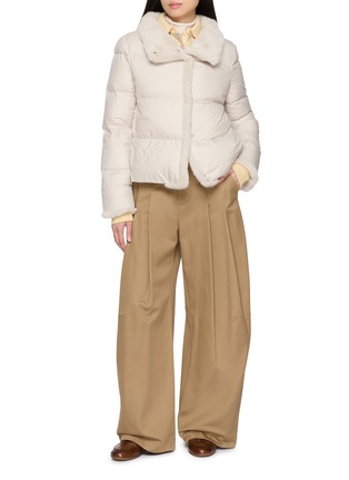 Figure View - Click To Enlarge - KRUF - Mink Fur Collar Padded Jacket