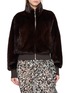 KRUF Zip Up Mink Fur Bomber Jacket