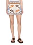 Main View - Click To Enlarge - HERNO - Fantasia Print Elasticated Waistband Shorts