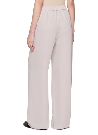 Back View - Click To Enlarge - HERNO - Elasticated Drawstring Waist Wide Leg Pants