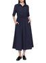Figure View - Click To Enlarge - HERNO - Short Sleeve Drawstring Waist Shirt Dress