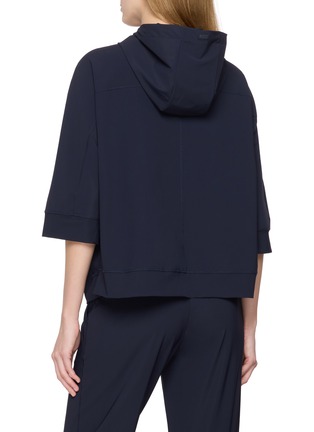 Back View - Click To Enlarge - HERNO - Half Sleeve Hooded Top