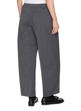 Back View - Click To Enlarge - HERNO - Wide Leg Elasticated Waistband Wool Blend Pants