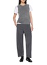 Figure View - Click To Enlarge - HERNO - Wide Leg Elasticated Waistband Wool Blend Pants