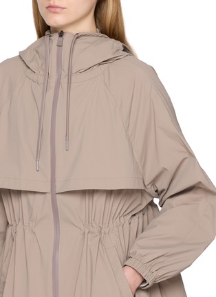  - HERNO - Zip Up Hooded Layered Panel Drawstring Waist Short Parka Jacket