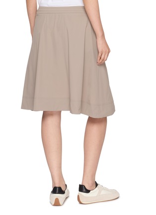 Back View - Click To Enlarge - HERNO - Flared Drawstring Waistband Skirt