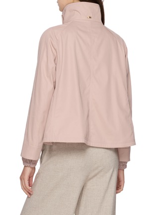 Back View - Click To Enlarge - HERNO - Zip Up Taffeta Cape Jacket