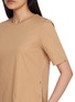  - HERNO - Short Sleeve Side Slits Crewneck Jersey T-Shirt