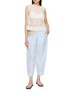 Figure View - Click To Enlarge - HERNO - Elasticated Drawstring Waistband Cropped Tapered Pants