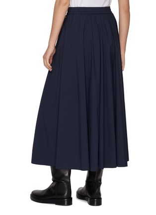 Back View - Click To Enlarge - HERNO - Drawstring Waist Lightweight Flared Skirt