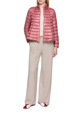 Figure View - Click To Enlarge - HERNO - Zip Up Flared Down Puffer Jacket