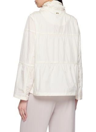 Back View - Click To Enlarge - HERNO - Gathered Zip Up Windbreaker Jacket