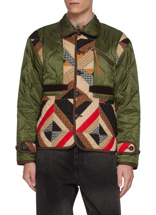 Main View - Click To Enlarge - KHOKI - Patchwork Quilted Jacket