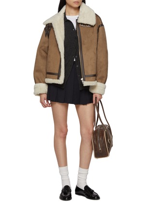 Figure View - Click To Enlarge - DUNST - Shearling Leather Jacket