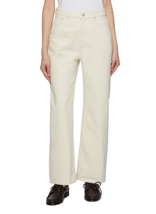 Main View - Click To Enlarge - DUNST - Brushed Straight Leg Cotton Jeans