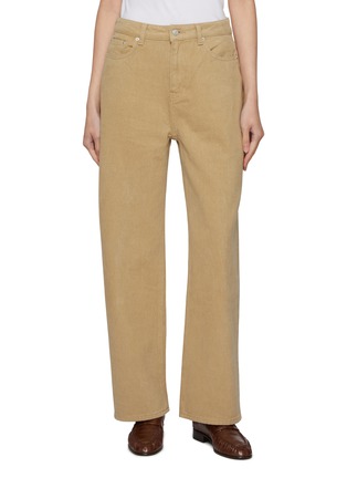 Main View - Click To Enlarge - DUNST - Brushed Straight Leg Cotton Jeans