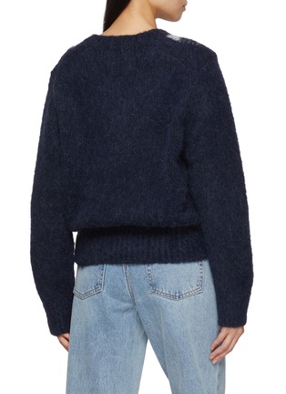 Back View - Click To Enlarge - DUNST - V-Neck Argyle Knit Sweater