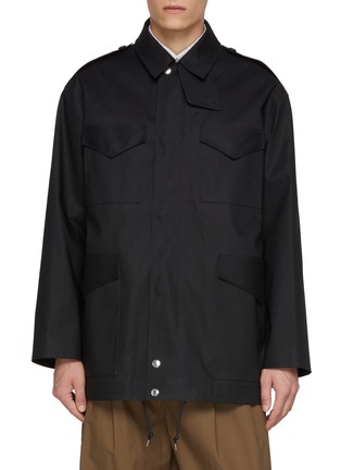 Main View - Click To Enlarge - MACKINTOSH - Roag Detachable Wool Liner Cotton Short Trench Jacket