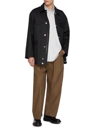Figure View - Click To Enlarge - MACKINTOSH - Roag Detachable Wool Liner Cotton Short Trench Jacket