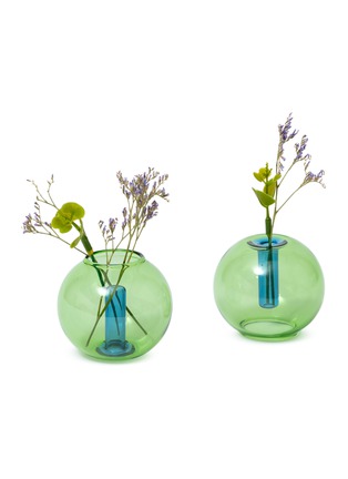Main View - Click To Enlarge - BLOCK DESIGN - Mini Bubble Vase — Green/Blue