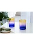 Detail View - Click To Enlarge - BLOCK DESIGN - Three Tone Gradient Glasses Set of 2 — Pink/Blue