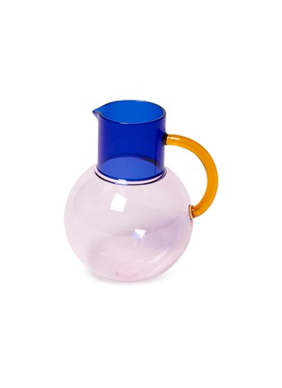 Main View - Click To Enlarge - BLOCK DESIGN - Small Pablo Glass Jug — Pink/Cobalt