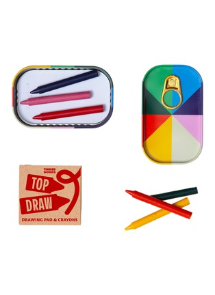 Main View - Click To Enlarge - BLOCK DESIGN - Tinned Goods Top Draw Drawing Pad and Crayons