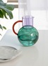 Detail View - Click To Enlarge - BLOCK DESIGN - Large Pablo Glass Jug — Teal/Lilac