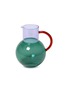 Main View - Click To Enlarge - BLOCK DESIGN - Large Pablo Glass Jug — Teal/Lilac