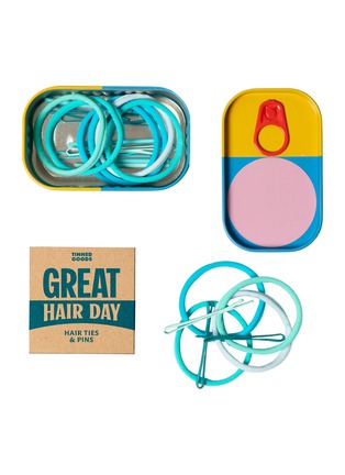 Main View - Click To Enlarge - BLOCK DESIGN - Tinned Goods Great Hair Day Hair Ties and Pins
