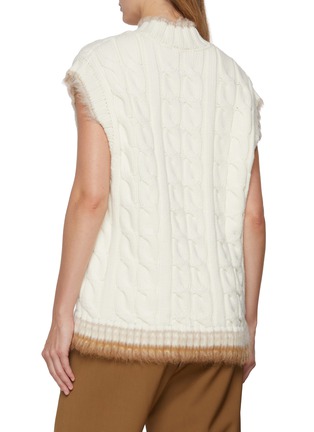 Back View - Click To Enlarge - LACOSTE - Cable Knit Gilet