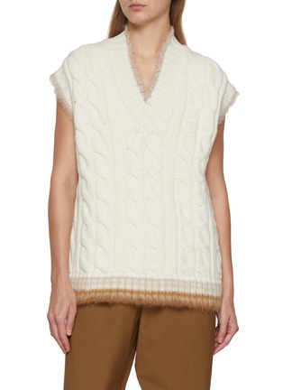 Main View - Click To Enlarge - LACOSTE - Cable Knit Gilet