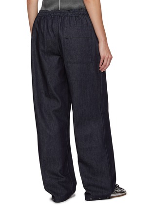 Back View - Click To Enlarge - LACOSTE - Elasticated Dark Wash Denim Pants