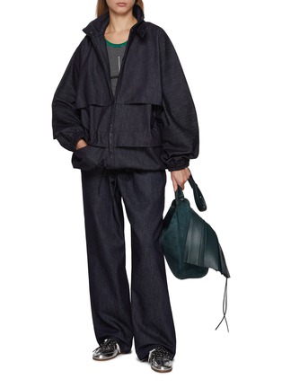 Figure View - Click To Enlarge - LACOSTE - Elasticated Dark Wash Denim Pants