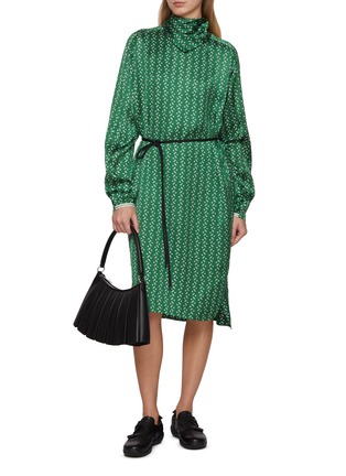 Figure View - Click To Enlarge - LACOSTE - Printed Scarf Neck Dress