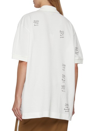 Back View - Click To Enlarge - LACOSTE - Graphic Cotton Polo Shirt