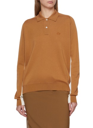 Main View - Click To Enlarge - LACOSTE - Sheer Back Polo Shirt