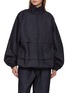 Main View - Click To Enlarge - LACOSTE - High Neck Dark Wash Denim Jacket