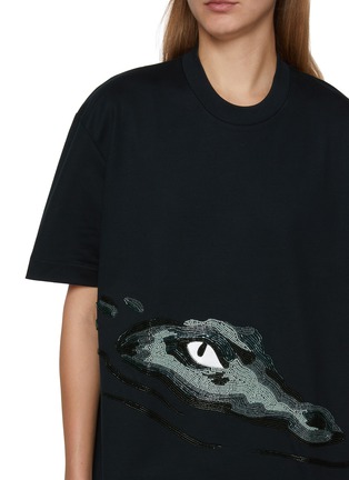  - LACOSTE - Beaded Crocodile Cotton T-Shirt
