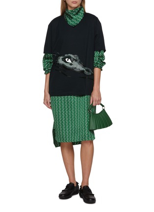 Figure View - Click To Enlarge - LACOSTE - Beaded Crocodile Cotton T-Shirt
