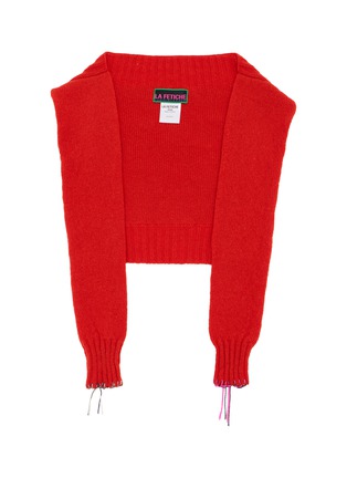 Main View - Click To Enlarge - LA FETICHE - Rose Wool Knit Scarf