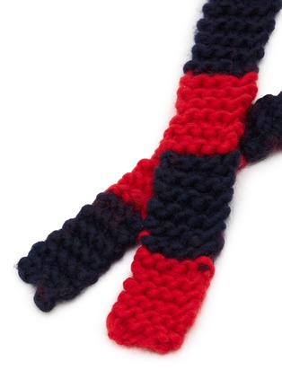 Detail View - Click To Enlarge - LA FETICHE - Quentin Striped Wool Knit Skinny Scarf