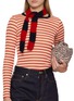 Figure View - Click To Enlarge - LA FETICHE - Quentin Striped Wool Knit Skinny Scarf