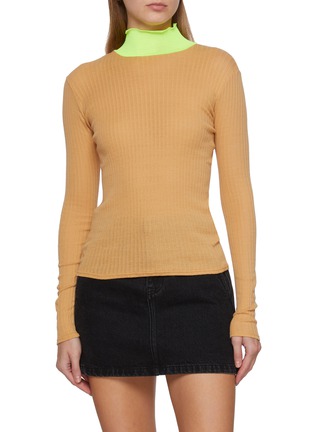 Main View - Click To Enlarge - LA FETICHE - Frederique Long Sleeve Cotton Top