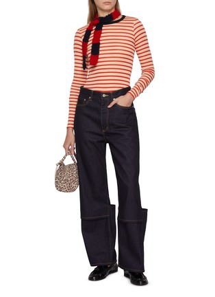 Figure View - Click To Enlarge - LA FETICHE - Jackie Raye Long Sleeve Striped Cotton Knit Top