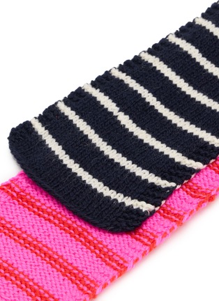 Detail View - Click To Enlarge - LA FETICHE - Polly Jean Striped Wool Knit Scarf
