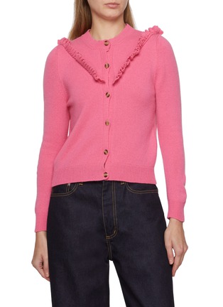 Main View - Click To Enlarge - LA FETICHE - Vali Frilled Wool Cardigan
